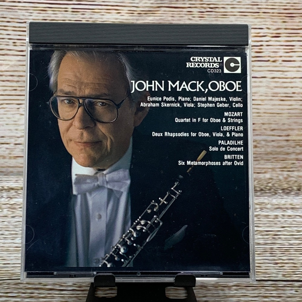 John Mack - Oboe [1990 CD] Crystal Records Mozart Loeffler Paladilhe Britten‎